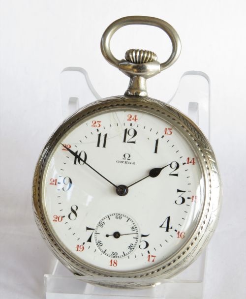 Antique Silver Omega Pocket Watch, C1914