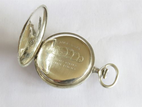 fig 2. Antique silver Omega pocket watch, c1914