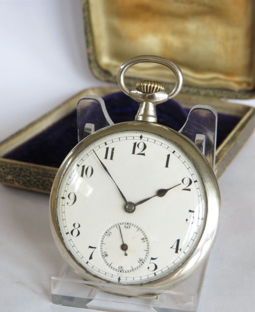 Antique Silver Lanco Pocket Watch, 1912
