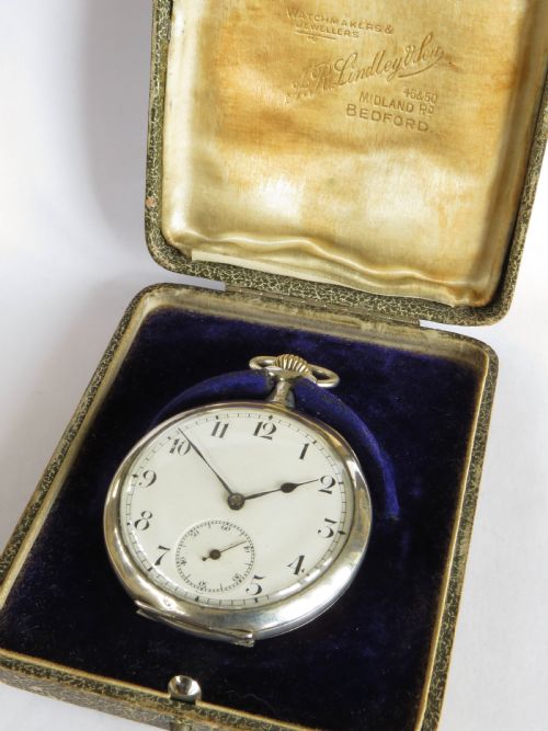 fig 1. Antique silver Lanco pocket watch, 1912