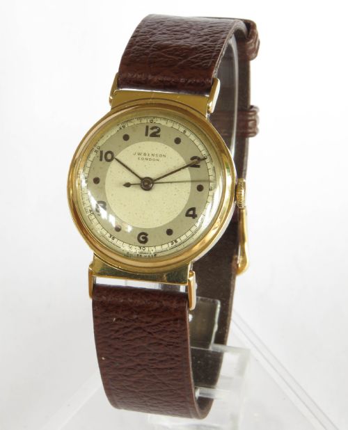 J W Benson 9ct Gold Mid-size Wrist Watch, 1949