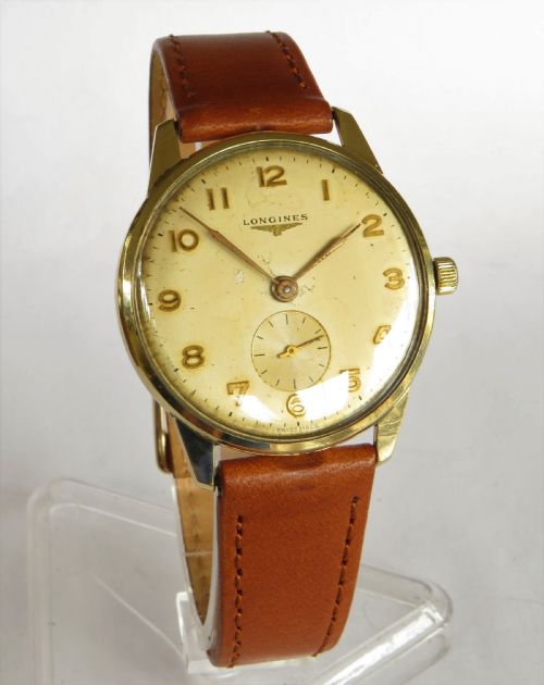 fig 1. Gents 9ct gold Longines wrist watch, 1962