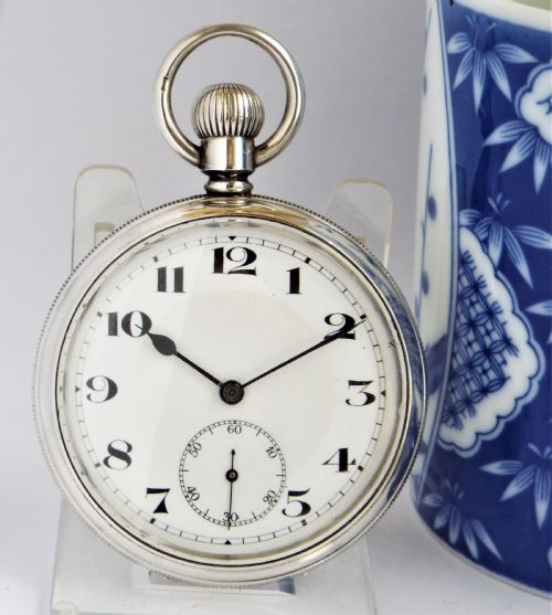 Antique Silver Buren Pocket Watch, 1918.