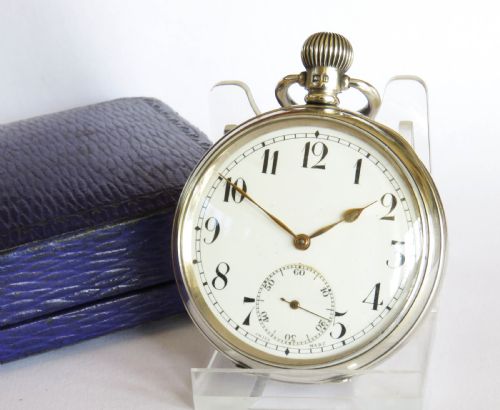 Antique Silver Visible Chronometer Grade Pocket Watch