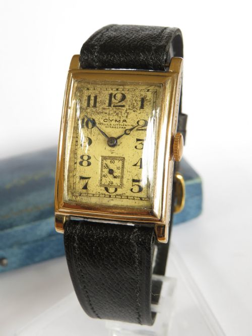 Gents 1930s Art Deco Cyma Wrist Watch