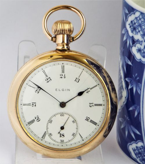 Antique Elgin Stem Winding Pocket Watch.