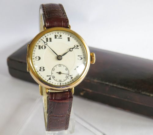 fig 1. Gents 1923 Helvetia wrist watch, lovely condition