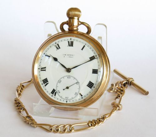 1930s Swiss Thommen Pocket Watch and Chain