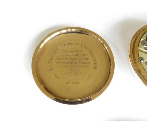 fig 3. Antique Record Dreadnought pocket watch and chain