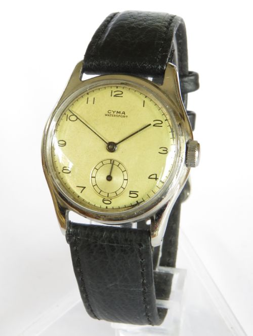 Gents 1940s Cyma Watersport Wrist Watch