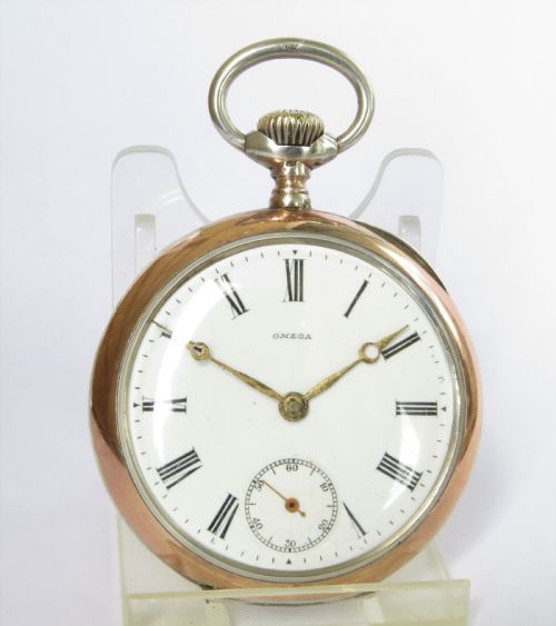 fig 1. Antique silver Omega pocket watch