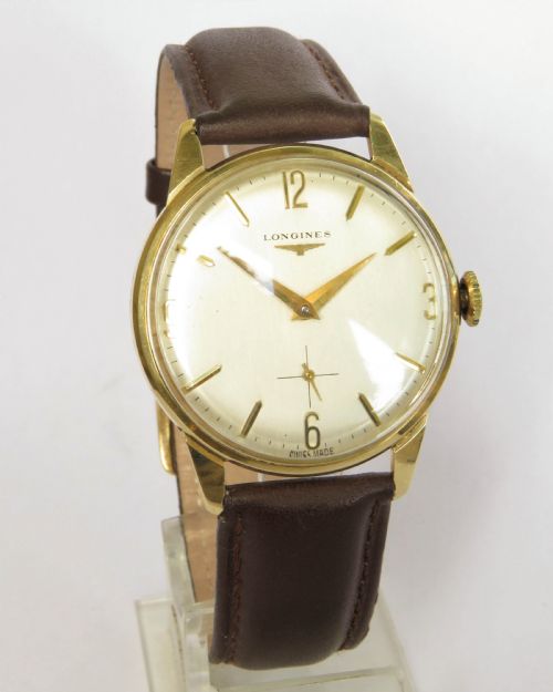 fig 1. Gents 9ct gold Longines wrist watch, 1966