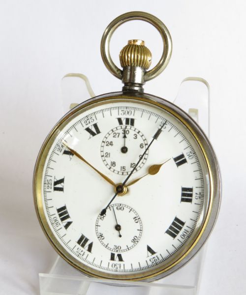 1960s Gun Metal Pocket Watch Chronograph for the Gpo
