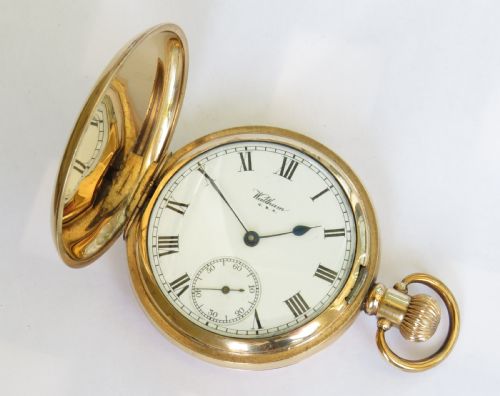 fig 1. Waltham Bartlett full hunter pocket watch, 1918
