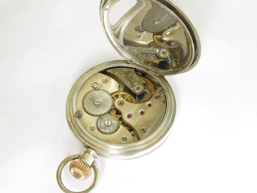 fig 3. Antique silver half hunter pocket watch, HMS Impregnable