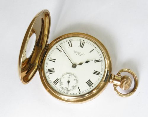 fig 2. Antique Waltham half hunter high grade pocket watch, 1919.