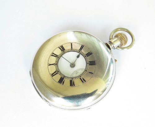 Antique Silver Half Hunter Pocket Watch, 1881
