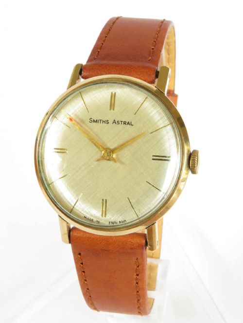 Gents 9ct Gold Smiths Astral Wrist Watch, 1956