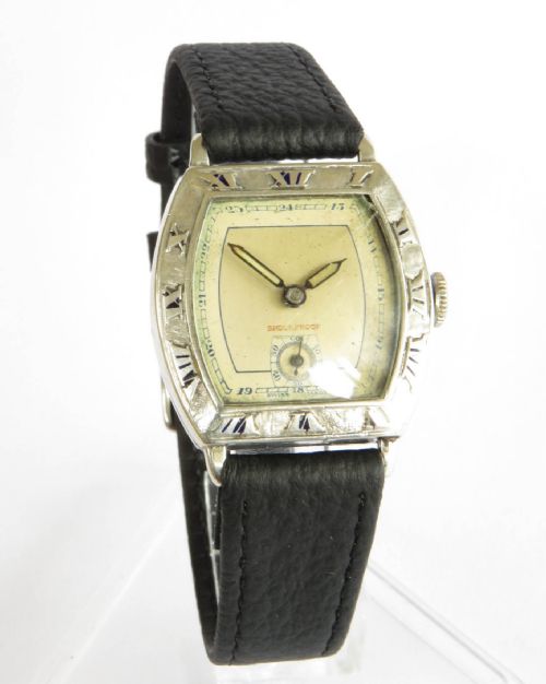 fig 1. Gents silver wrist watch, 1930