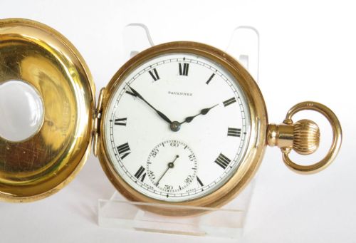 fig 1. Antique Tavannes full hunter pocket watch