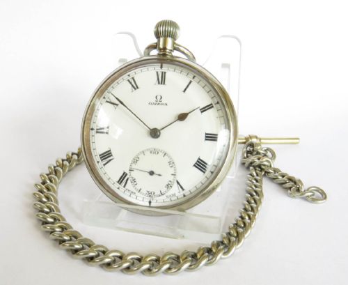 Antique Omega Pocket Watch and Chain