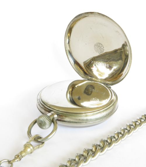 fig 2. Antique Omega pocket watch and chain