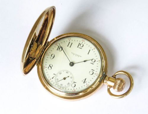 fig 1. Waltham P S Bartlett full hunter pocket watch
