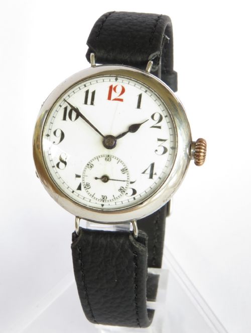 Gents Antique Silver Wrist Watch, 1913