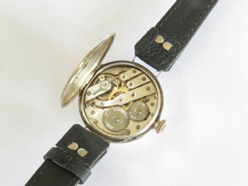 fig 2. Gents antique silver wrist watch, 1913