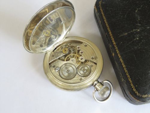 fig 3. Antique silver Cyma half hunter pocket watch