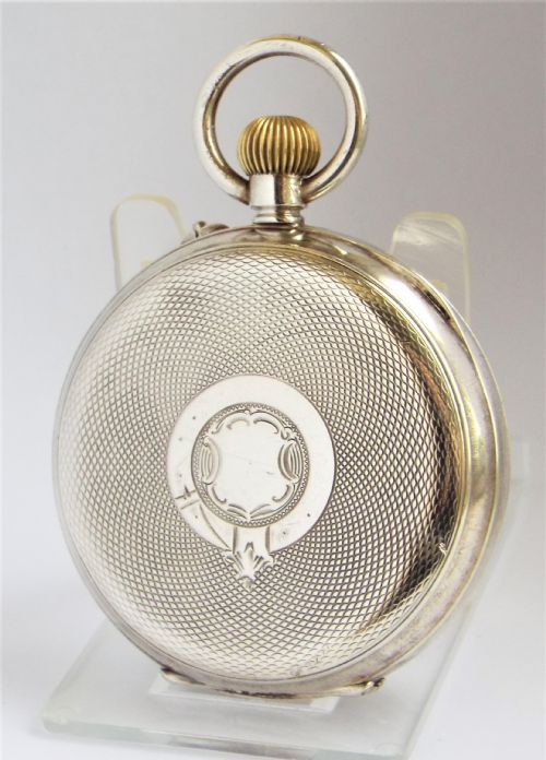 fig 1. Antique silver Omega pocket watch.