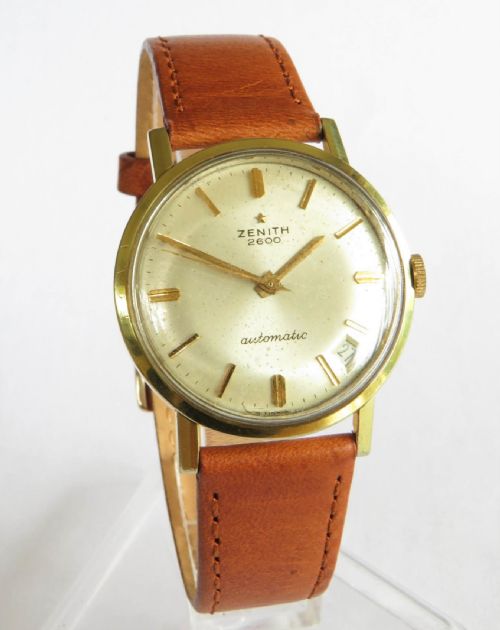 fig 1. Gents Zenith 2600 automatic wrist watch, 1965