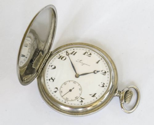fig 1. 1937 Longines full hunter pocket watch