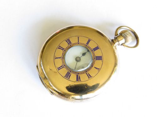 fig 1. Antique Waltham half hunter pocket watch