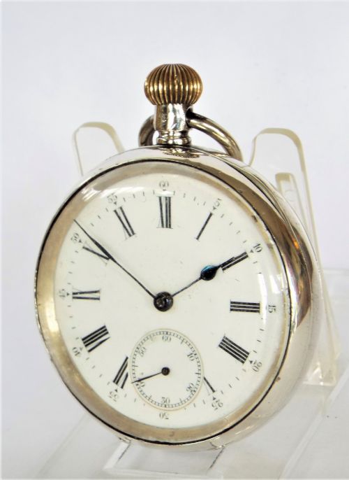 Antique Silver Omega Pocket Watch.