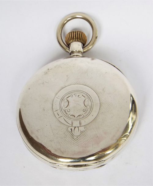 fig 1. Antique Silver Omega Pocket Watch.