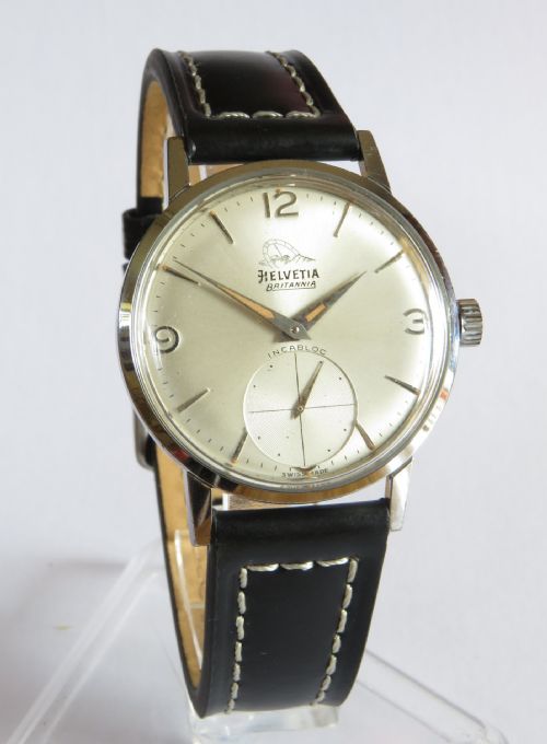 fig 1. Gents good-sized 1950s Helvetia Britannia watch