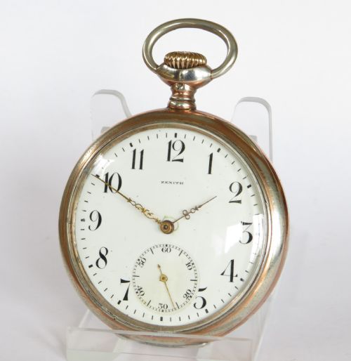 Antique Silver Zenith Pocket Watch, 1919