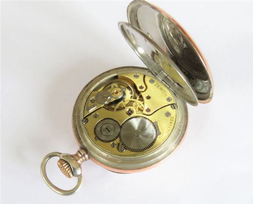 fig 2. Antique silver Zenith pocket watch, 1919