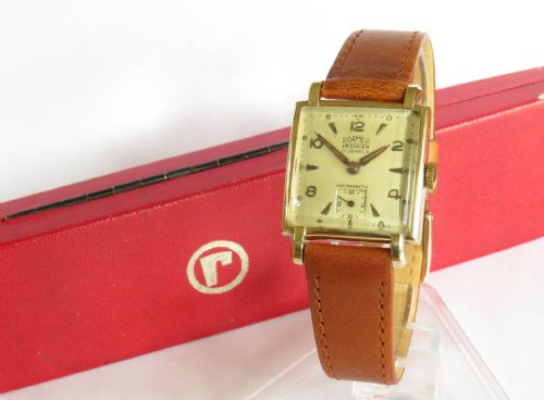 Gents 9ct Gold Roamer Premier Wrist Watch, 1953
