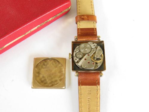 fig 2. Gents 9ct gold Roamer Premier wrist watch, 1953