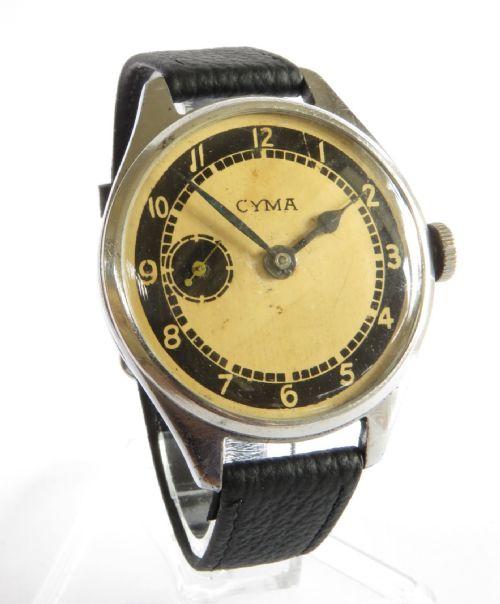 fig 1. Gents 1950s large Cyma wrist watch
