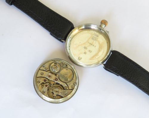 fig 4. Antique silver Electa trench watch, 1914