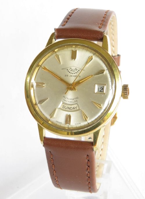 Gents 1960s Talis Wrist Watch with Day Date