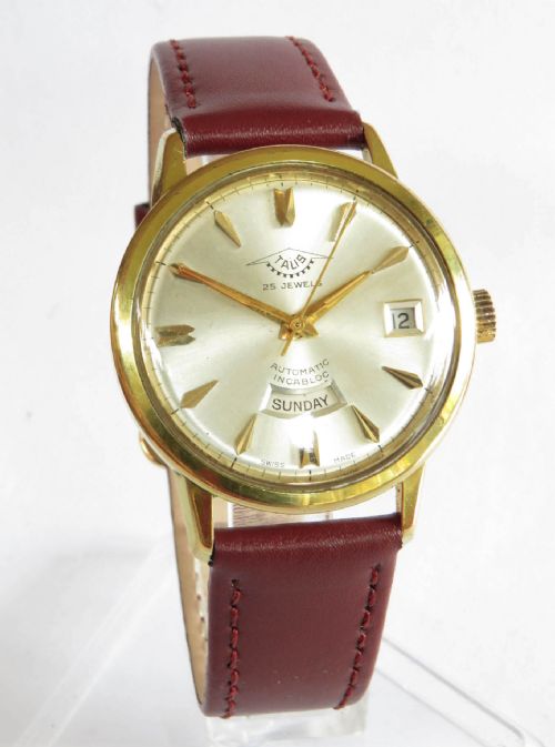 fig 1. Gents 1960s Talis wrist watch with day date