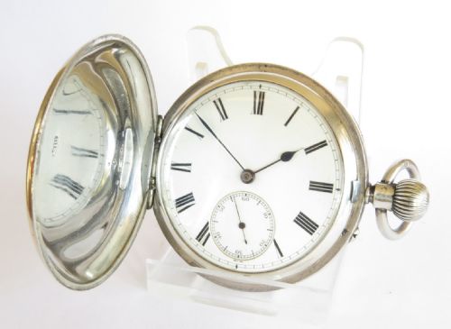 Antique Silver Rotherhams Hunter Pocket Watch for D Glasgow