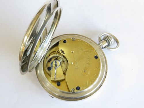 fig 2. Antique silver Rotherhams hunter pocket watch for D Glasgow