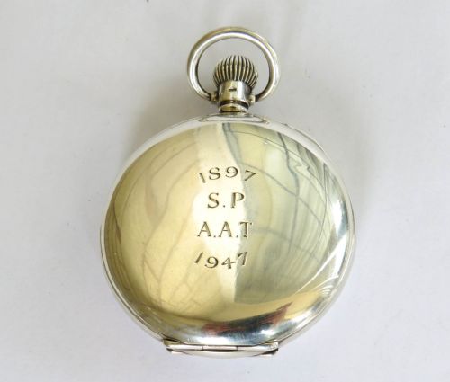 fig 2. Silver Vertex half hunter pocket watch
