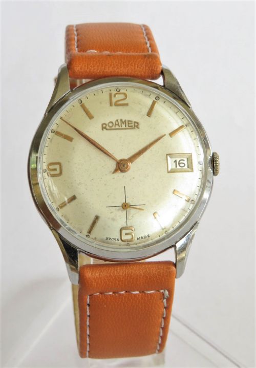 fig 1. Gents 1950s large Roamer wrist watch
