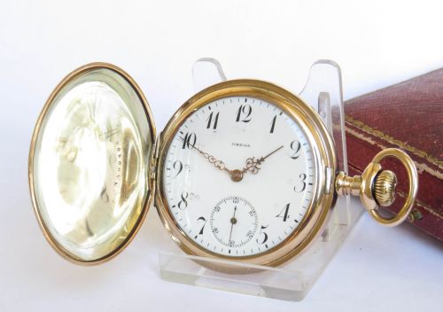 Antique Omega Full Hunter Pocket Watch